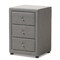 Baxton Studio Tessa Modern Grey Upholstered 3-Drawer Nightstand 147-8161 - alternate 1